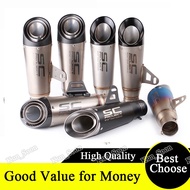 Inlet 51mm 61mm Motorcycle Exhaust Pipe Muffler SC Exhaust Mufflers