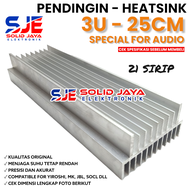 PENDINGIN HEATSINK 3U 25 CM MODEL 21 SIRIP YIROSHI SOCL JBL SOCL OCL AUDIO MK HEATSRINK 3 U 25CM POW