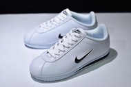 桃子代購～潮品Nike CORTEZ BASIC JEWEL QS TZ 全白 小黑鉤 男女款 休閒 運動鞋 9383