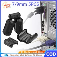 5pcs Ferrite Core Noise Suppressor Rings Ferrite Core Ring Cable Clip Upgrade Signal Performance