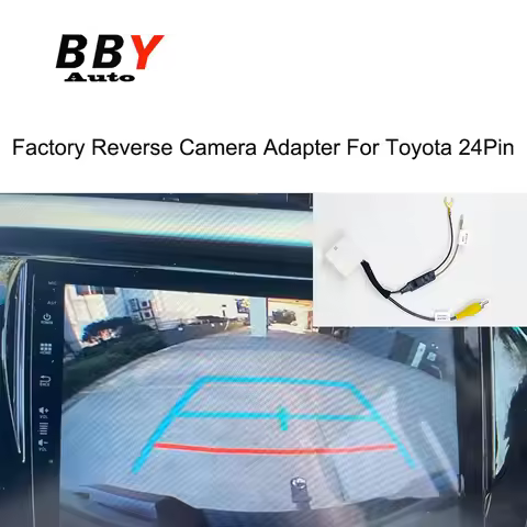 24Pin Factory Reverse Camera Adapter For Toyota Hilux N70 N80 Landcruiser 200 series GXL Rear Camera