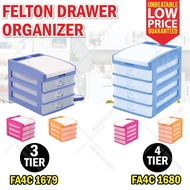 FELTON Drawers Organizer 3 & 4 Tiers Document A4 Paper Stationery/Rak Dokumen FELTON