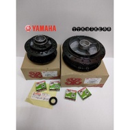 RXZ FRONT & REAR HUB BLACK HITAM FREE BEARING ++ HUB SEAL GANTANG CHROME Buyung chrome