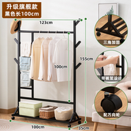 內地直送 - 純竹衣帽架-落地衣架-家用掛衣架-掛衣落地架-臥室直立式簡約架子掛衣架【平行進口】