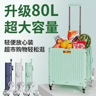 Stall Trolley Trailer Shopping Cart Trailer Household Portable Express Trolley Camping Handy Tool Th