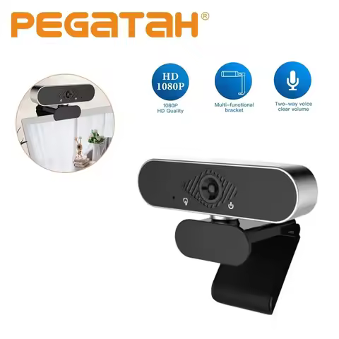 PEGATAH Mini 4K Webcam USB Computer Webcam for PC Laptop Live Streaming Full HD 1080P Web Camera for