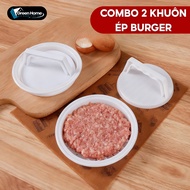 Combo of 2 Burger Molds for Restaurants, Housewives, Baking Press, Green Burger Mold - SPT