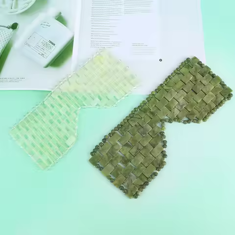 Jade Eye Mask Facial Cooling Mask Alleviate Puffiness Jade Stone Eye Cover Relieve Wrinkles 100% Rea