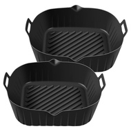 Air Fryer Silicone Pot with Handle, 8.6 Inch Reusable Air Fryer Liners Heat Resistant Non-Stick Air Fryer Basket