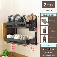 GSlife🔥🔥2/3 ชั้นคว่ำจานติดผนัง ชั้นวางของ ชั้นเก็บของปรับความสูงได้ ชั้นวางจานชั้นวางในครัว