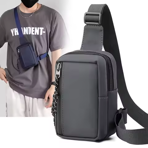 New Men Chest Bag Sports Shoulder Body Bag Oxford Fashion Man Side Sling Crossbody Bag For Male Casu