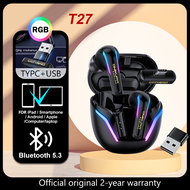 ONIKUMA T27 บลูทู ธ 5.3 ในหูหูฟังเกมมิ่งสามโหมดการเชื่อมต่อสำหรับการเชื่อมต่อแบบไร้สายสำหรับการใช้งา