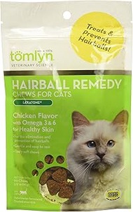 TOMLYN Laxatone Soft Chews Hairball Formula Cat Treat 60 Count, 3.17oz(90g)