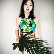 熱帶印花 背心兩件式泳衣