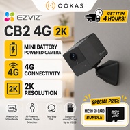 Ezviz CB2 3MP 4G SIM/ CB2 / CB1 Mini Battery Powered Rechargeable Wireless WiFi Full HD 1080P CCTV S