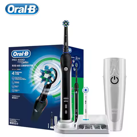 Oral B Pro4000 Electirc Toothbrush 3D Sonic Tooth Brush Inductive Charge Waterproof 4 Cleaning Modes