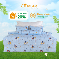 Bộ chăn ga gối drap giường Forever Common C116 set 4 món Cotton cao cấp thoáng mát thấm hút nhanh độ
