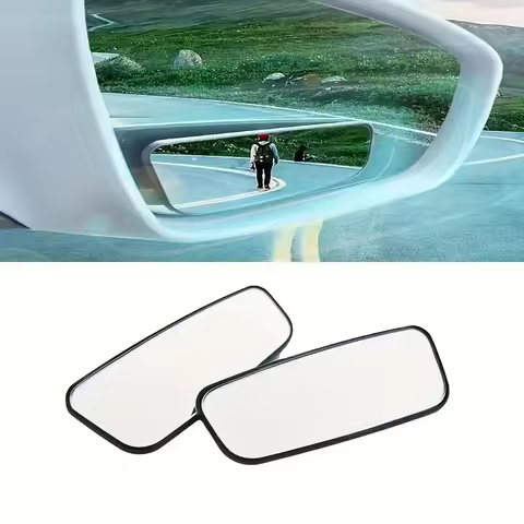 1set Car Side Mirrors Blind Zone Mirrors 360 Degree Wide Angle Additional Spherical Dead Zone Mirror