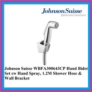 Johnson Suisse WBFA300643CP Hand Bidet Set with Hand Spray, 1.2m Shower Hose and Wall Bracket Bathroom
