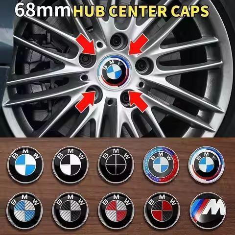 4pcs 68mm Car Wheel Center Cap Logo Hub Badge Rims Cover For BMW E46 E38 E60 E90 E93 F20 F30 X3 X5 B