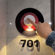 Modern House Number Plate Acrylic Double Layer Custom Made Laser Cut 门牌号 带灯 感应 E5