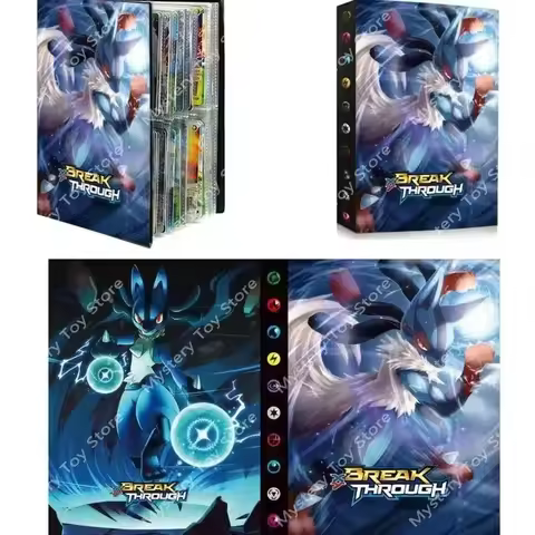 Pokemon Trading Ptcg Card Binder 4 Pocket 9 Pocket Transparent Pages Collection Album Folder Holder