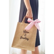 Burlap Bag/Women's Bag/Mini Burlap Bag/Women's Hand Bag - Custom NAMA