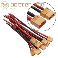 BETTER-JANE Male Female XT60H Plug, with Sheath Cover 10CM 15CM XT60 Cable Connector, Copper 14AWG 1