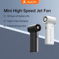 JISULIFE Handheld Fan Life9 Mini Portable Jet Fan Rechargeable USB Fans With 5 Gears Strong Wind Sui