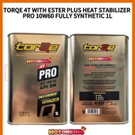 HI REV TORQE 4T WITH ESTER PLUS HEAT STABILISER 1L PRO 10W60 FULLY SYNTHETIC MOTORCYCLE ENGINE OIL HI-REV HIREV