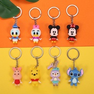 key chain Keychain 3D Cute Cartoon Mickey Winnie Key Chain pooh Cartoon Cute Portable birthday prese