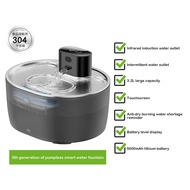 WF450น้ำพุสัตว์เลี้ยงไร้สายขนาด5000มิลลิแอมป์ต่อชั่วโมง3.2L น้ำพุสุนัขดื่มและแมวแบบไม่ใช้5th