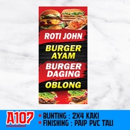 BANNER BUNTING ROTI JOHN | BURGER | OBLONG