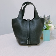 TK1844 HERMES 愛馬仕菜籃子黑色 18 PICOTIN 18 TC SO BLACK