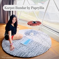 Krucils Store - Aesthetic Round Carpet Floor Carpet Round Carpet Diameter Antislip + Foam (Motif)