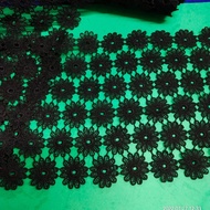 RENDA BORDIR GYPER BESAR HITAM PUTIH