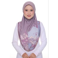 SAIZ XL || AISYAH EXCLUSIVE TUDUNG SARUNG border batu corak