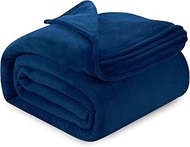 Utopia Bedding Navy Fleece Blanket Twin Size Lightweight Fuzzy Soft Anti-Static Microfiber Bed Blank