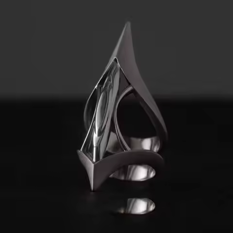 Moses Sceptre Ring Maria's Sword Ring for Men Women Opening Adjustable Finger Ring Gothic Punk Jewel