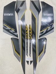 Bộ tem decal dán xe máy yamaha sirius đời 2018 2019 màu xám đen siêu đẹp