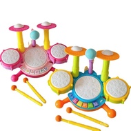 Children's Drum Set Electric Lighting Jazz Drum Drum Set Baby Early Education Educational Music Drum Playing Musical Ins