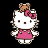 HELLO KITTY PINK led wall light painting - Mirror painting - Bedroom decoration