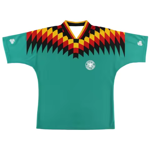 Men's Retro Germany Style Soccer Jersey Quick Dry Breathable V-Neck Short Sleeve Football Training T