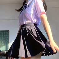 *Three-piece Thai school uniform Nanno purple short-sleeved s三件套泰国校服娜诺紫色短袖衬衫女禁忌女孩毕业套装】