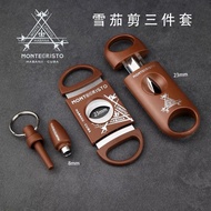 Stainless Steel Cigar Cutter Simple Cigar Tobacco Cutter Portable Cigar Cutter Set Cigar Accessories