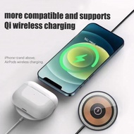 Magnetic Dual-Head Wireless Charger (Type-C+USB), Fast Charging for Android/iPhone, Tablets & Earpod