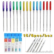 ▦ 15/6Pcs Anti-Jumping Sewing Machine Needle Stretch Fabric Stitch Needles for Singer Brother Janome Home Sewing Machine Tools