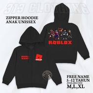 Roblox Character Children's Zipper Hoodie/Roblox Children's Jacket Free Name