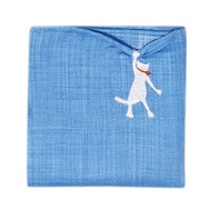 HIKKOMI 貓 藍色 手帕 41×41cm 棉50% 亞麻50% 日本製 禮物