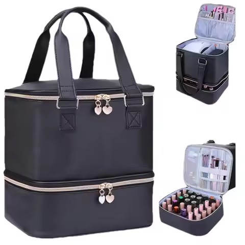 Nail Polish Storage Bag Essential Oil Bag Portable Cosmetic Nail Care Kit Nail Care Tool Storage Box